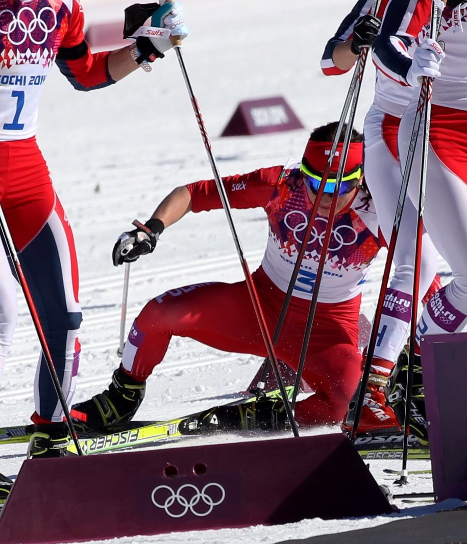 Upadek Justyny Kowalczyk /Grzegorz Momot /PAP