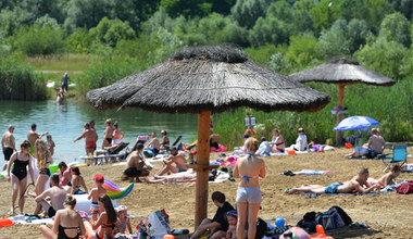 Upalna niedziela na plaży pod Przemyślem