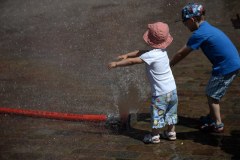 Upalny dzień w Warszawie