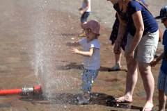 Upalny dzień w Warszawie