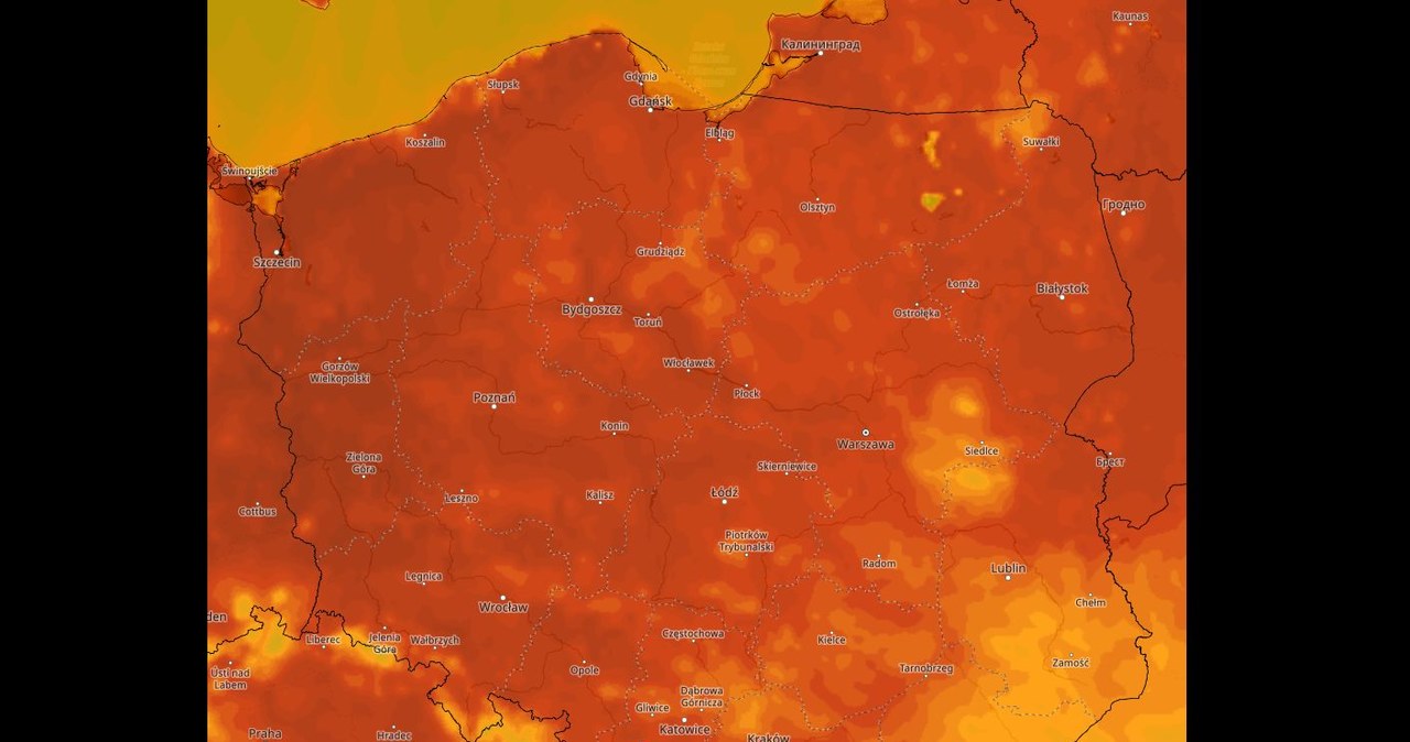 Upały nad Polską. /IMGW /materiały prasowe