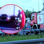 Upiorny wypadek na A4. Nieoznakowany radiowóz roztrzaskany pod ciężarówką
