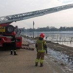 Uratowali łabędzia, który przymarzł do lodu na Wiśle. Nietypowa akcja w Krakowie