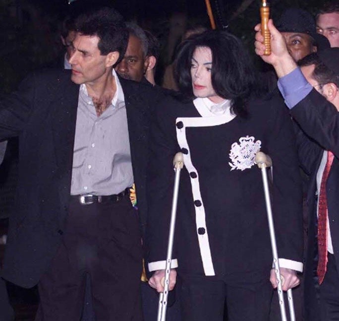 Uri Geller i Michael Jackson w 2001 roku /Dave Hogan /Getty Images