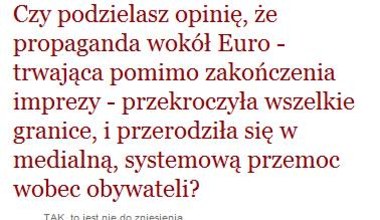 Uroczy sondaż na stronach "WPolityce.pl"