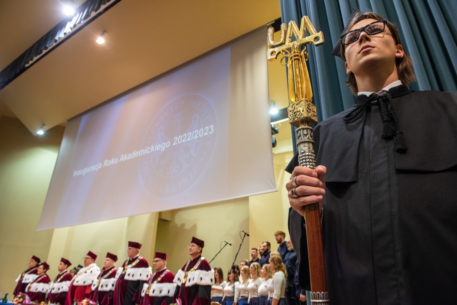 Uroczysta inauguracja roku akademickiego 2022/23 na Uniwersytecie Medycznym w Lublinie /Wojtek Jargiło /PAP