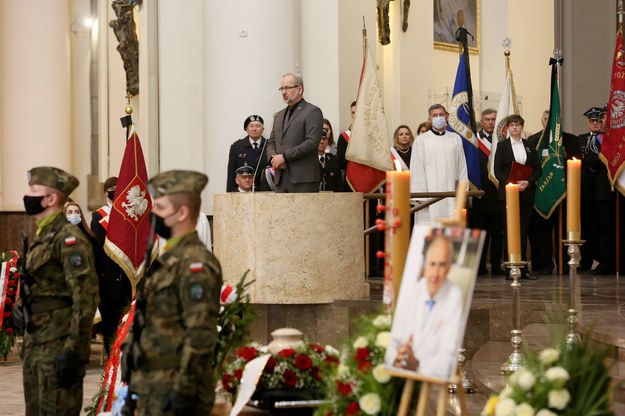 Uroczystość pogrzebowa prof. Mariana Zembali /PAP/Zbigniew Meissner /PAP