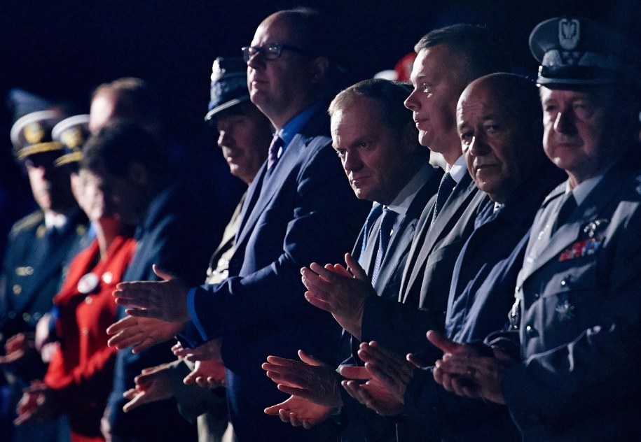 Uroczystości na Westerplatte z udziałem Donalda Tuska /Adam Warżawa /PAP