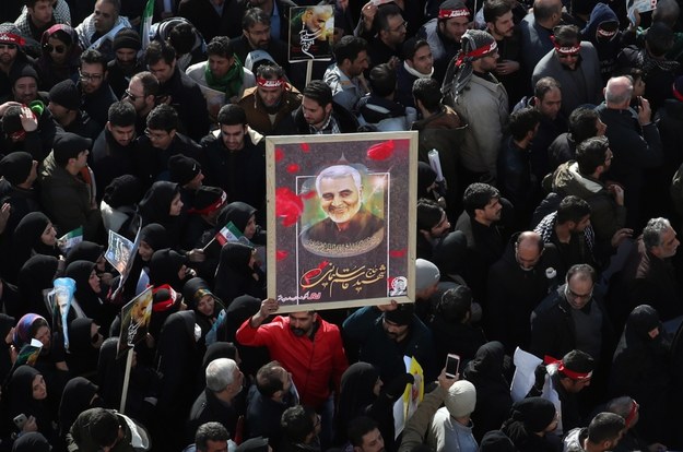 Uroczystości pogrzebowe irańskiego generała /Abedin Taherkenareh   /PAP/EPA