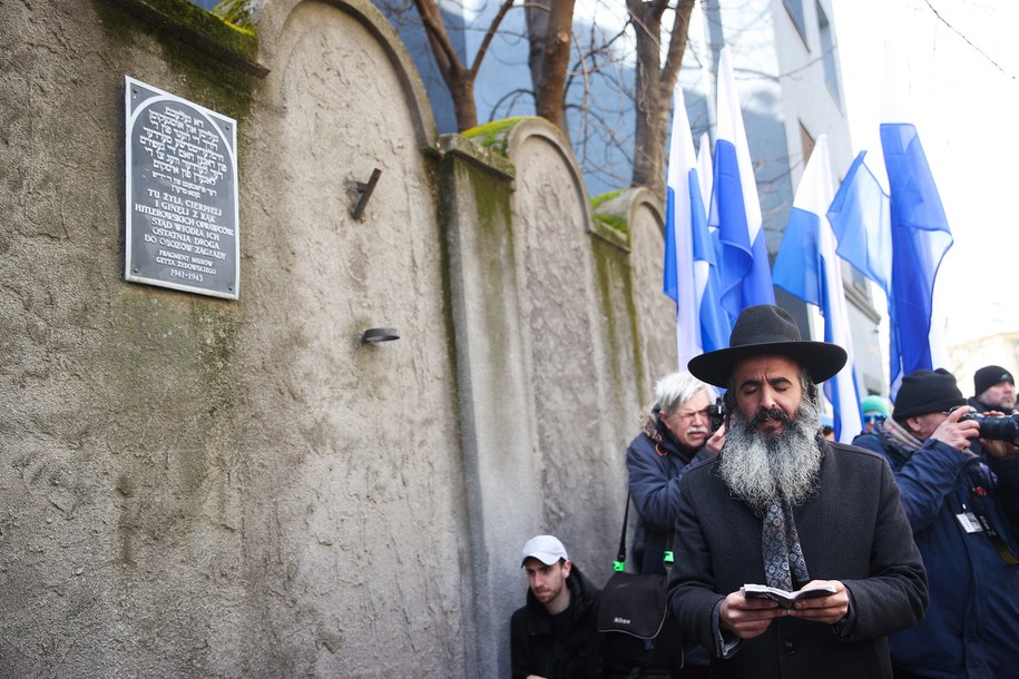Uroczystości w 80. rocznicę likwidacji getta w Krakowie /	Łukasz Gągulski /PAP
