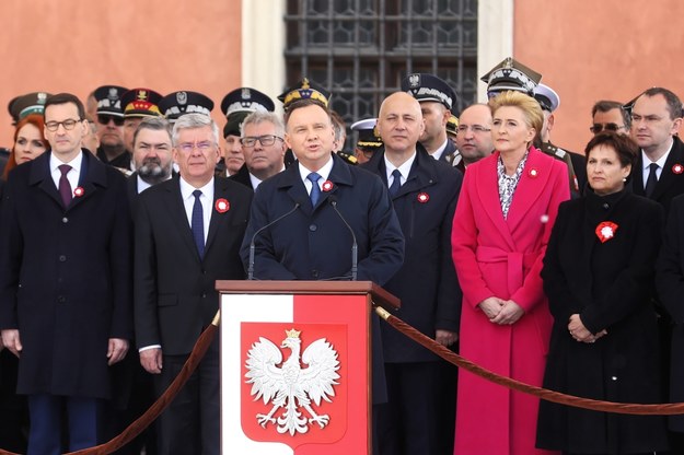 Uroczystości z okazji Święta Konstytucji 3 Maja na Placu Zamkowym /Rafał Guz /PAP