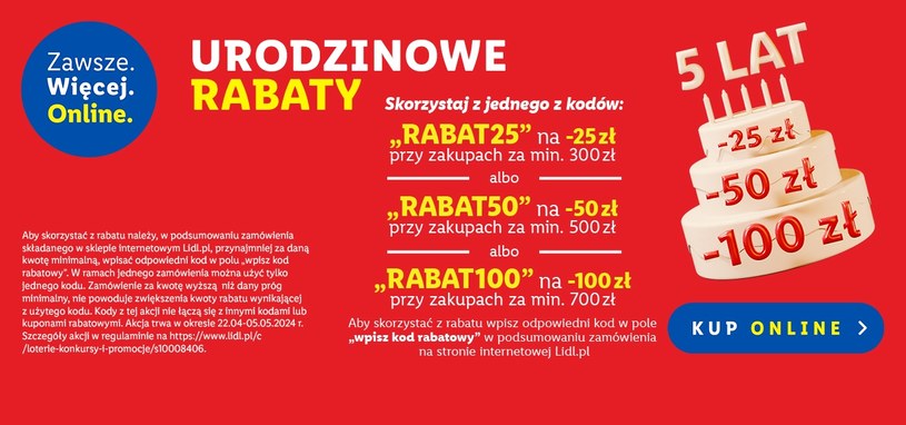 Urodzinowe rabaty na zakupy od Lidla! /Lidl - materiały prasowe /INTERIA.PL