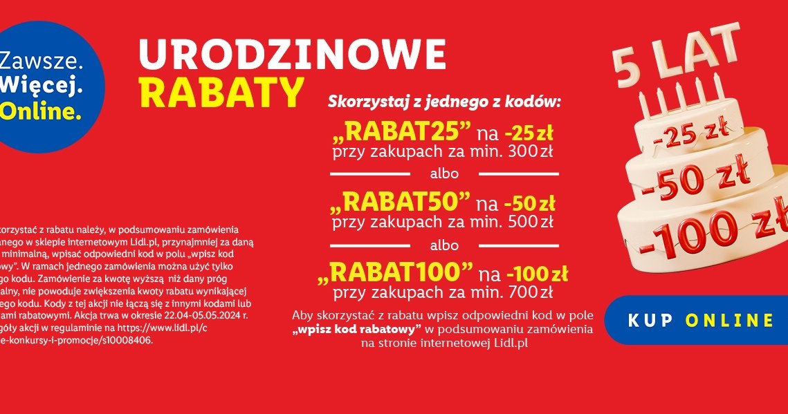 Urodzinowe rabaty na zakupy od Lidla! /Lidl - materiały prasowe /INTERIA.PL