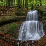 Urokliwa kaskada otoczona bukowym lasem. Idealny cel na wiosenny spacer 