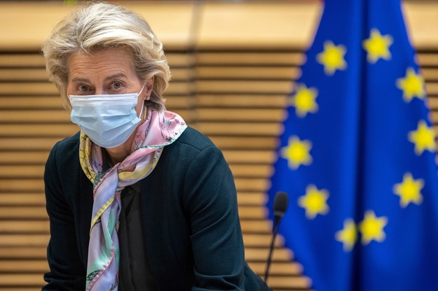 Ursula von der Layen zapowiedziała wysłanie listu podczas dorocznego przemówienia na tematy stanu UE szefowa /OLIVIER MATTHYS / POOL /PAP/EPA