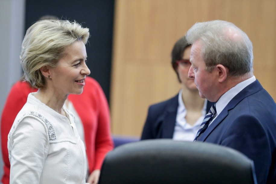 Ursula von der Leyen i Janusz Wojciechowski /STEPHANIE LECOCQ  /PAP/EPA