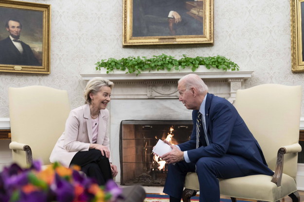 Ursula von der Leyen i Joe Biden w Białym Domu /Bonnis Cash /PAP/EPA