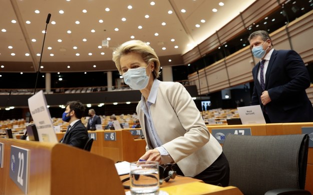 Ursula von der Leyen w Parlamencie Europejskim /OLIVIER HOSLET / POOL /PAP/EPA