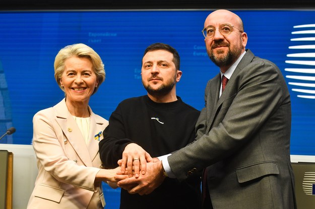 Ursula von der Leyen, Wołodymyr Zełenski i Charles Michel /Radek Piertruszka /PAP