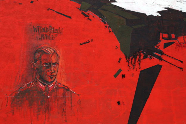 Ursynowski mural upamiętniający rotmistrza Pileckiego i Żołnierzy Wyklętych /Joanna Borowska /Agencja FORUM