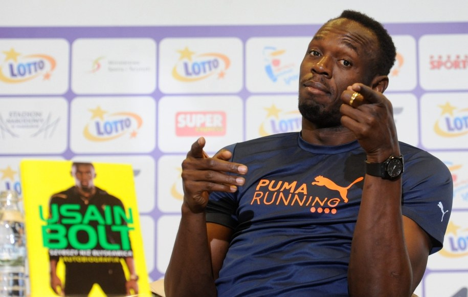 Usain Bolt w Warszawie /Bartłomiej Zborowski /PAP
