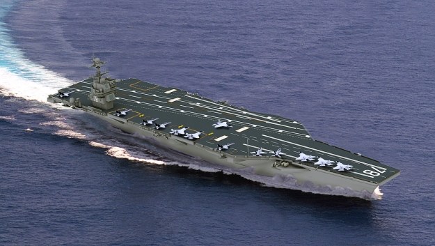 USS Gerald R. Ford - wizualizacja.    Fot. Navy /materiały prasowe