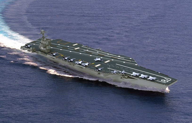 USS Gerald R. Ford - wizualizacja. Fot. Navy /materiały prasowe