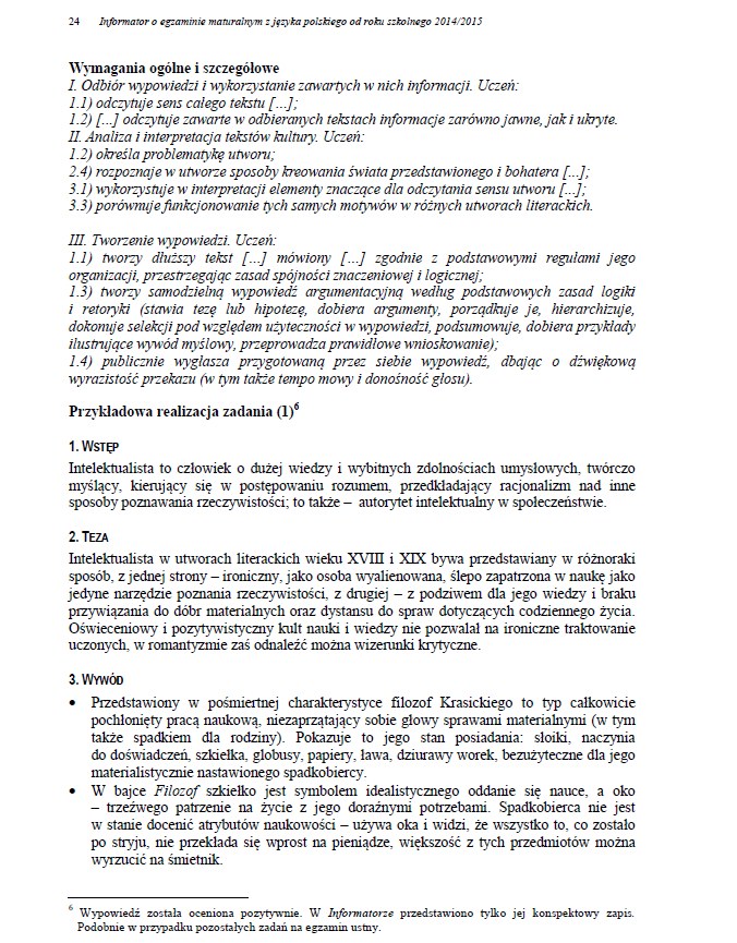 Ustny polski - zadanie /CKE /