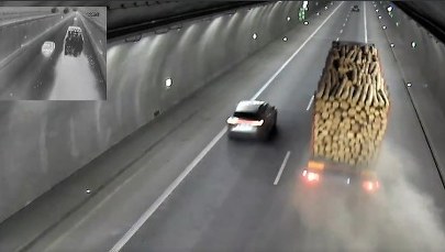 Uszkodzenia w tunelu na zakopiance. Jest ograniczenie prędkości