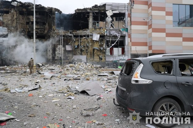 Uszkodzone centrum handlowe w Dnieprze /Ministerstwo Spraw Wewnętrznych Ukrainy /