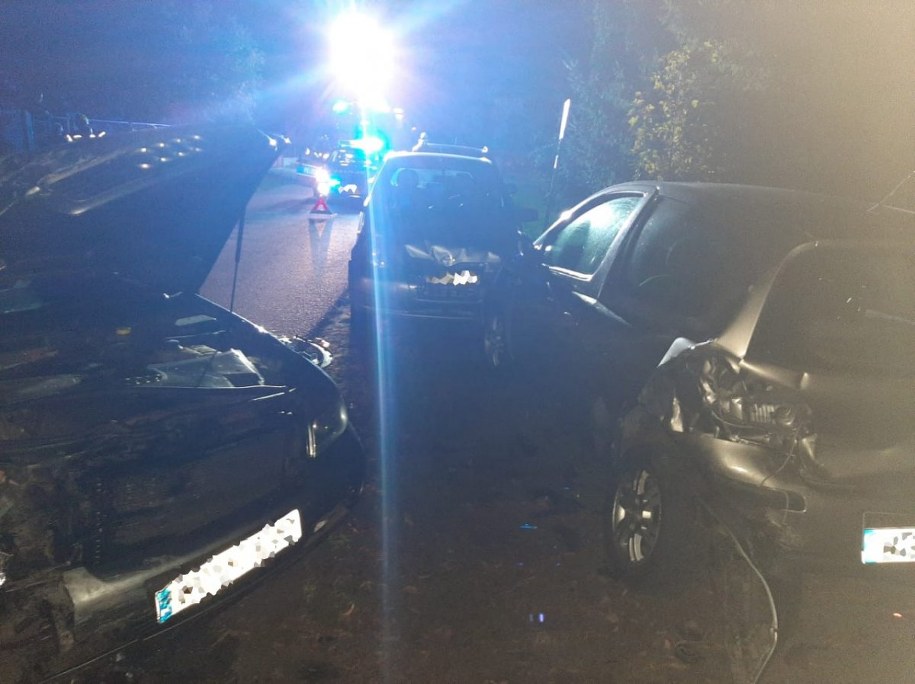 Uszkodzone przez mężczyznę samochody /Policja /