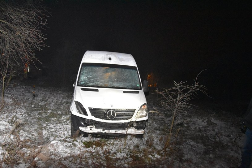 Uszkodzony Mercedes Sprinter /Policja