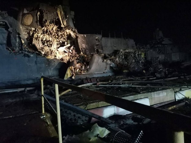 Uszkodzony okręt "Askold", zdj. Ministerstwo Obrony Ukrainy /Twitter