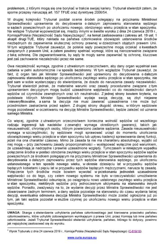 Uzasadnienie wyroku, str. 2 /Materiały prasowe