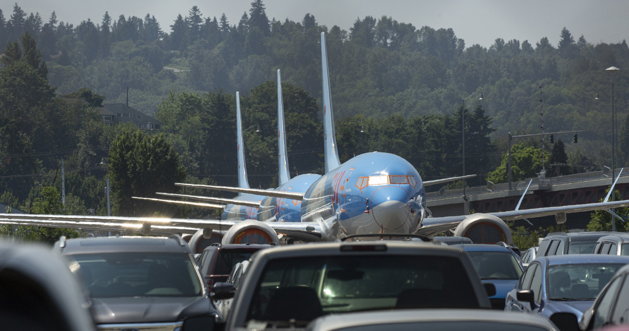 Uziemione Boeingi na lotnisku w Seattle /AFP