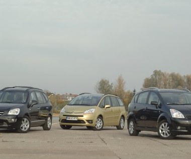 Używane: Kia Carens, Citroen Grand C4 Picasso, Toyota Corolla Verso