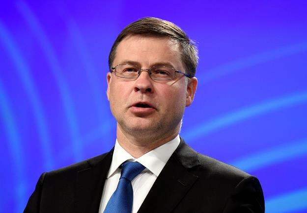 Valdis Dombrovskis, wiceprzewodniczący KE /AFP