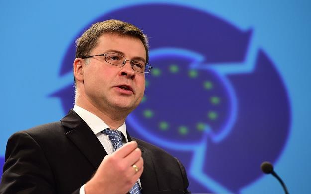 Valdis Dombrovskis, wiceprzewodniczący Komisji Europejskiej ds. euro /AFP