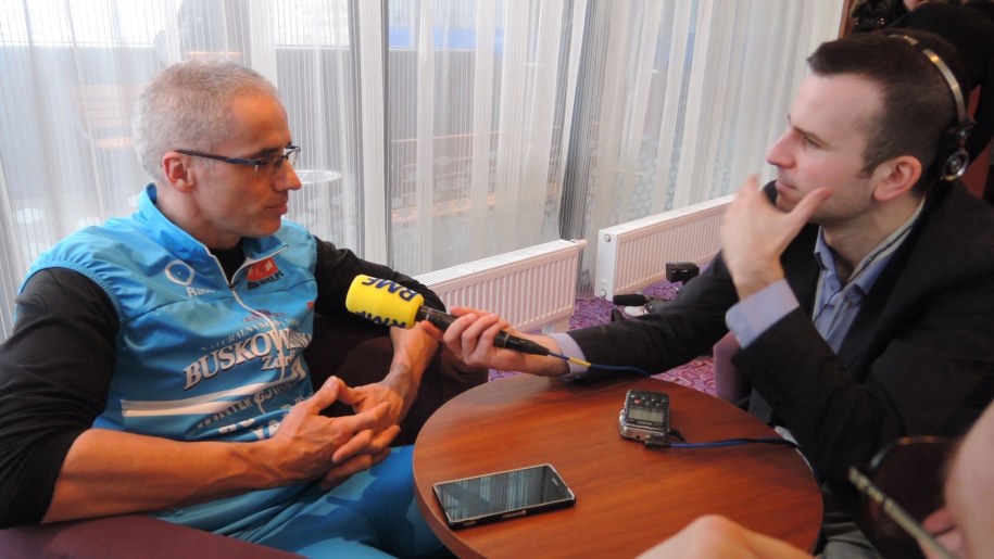 Valerjan Romanovski i reporter RMF FM Michał Dobrołowicz /RMF FM