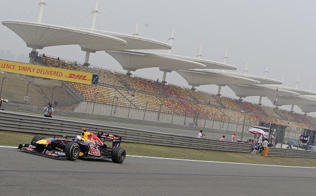 Vettel na torze w Szanghaju /AFP