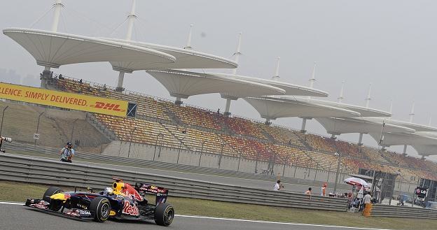 Vettel na torze w Szanghaju /AFP