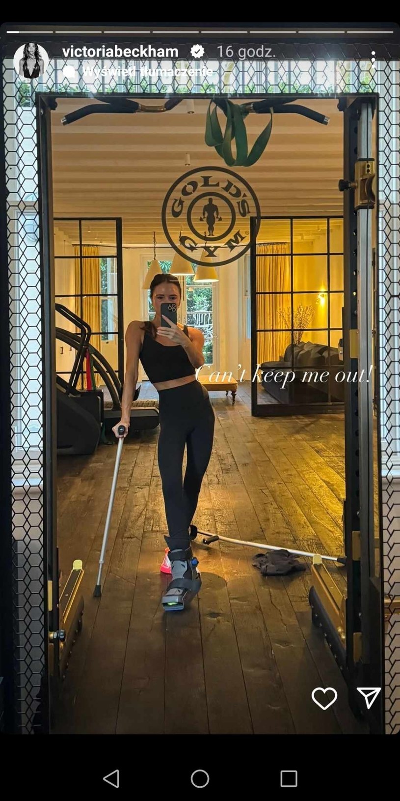 Victoria Beckham trenuje nawet z kontuzją /Instagram /Instagram