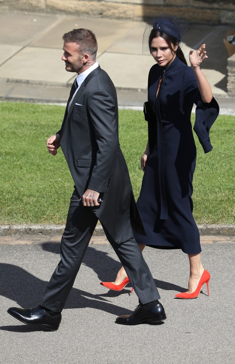 Victoria Beckham z Davidem na ślubie /East News