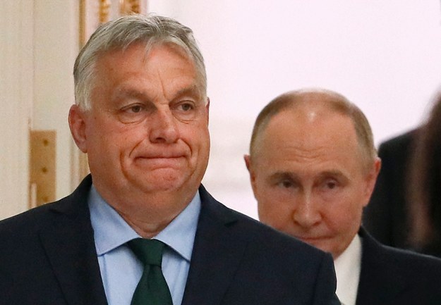 Viktor Orban i Władimir Putin podczas spotkania w Moskwie /YURI KOCHETKOV /PAP/EPA