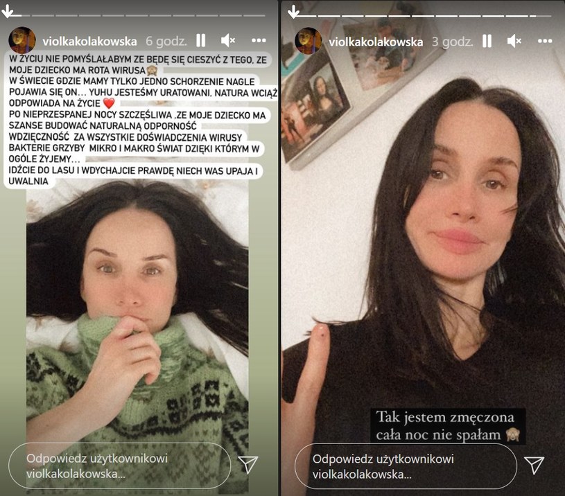 Viola o chorobie córki /https://www.instagram.com/violkakolakowska/ /Instagram