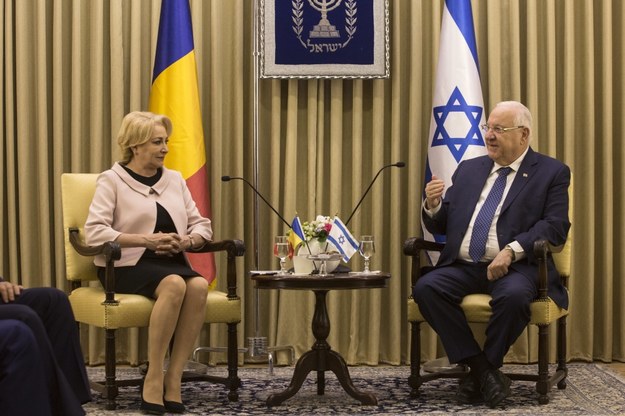 Viorica Dancila i prezydent Izraela Reuven Rivlin /HEIDI LEVINE / POOL /PAP/EPA