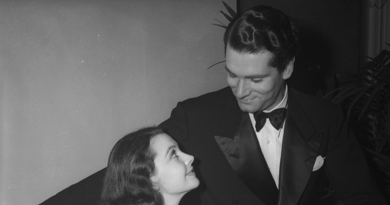 Vivien Leigh, Laurence Olivier podczas oscarowej kolacji w 1940 roku /Getty Images