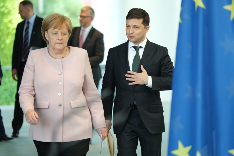 Volodymyr Zelensky i Angela Merkel /Sean Gallup /Getty Images