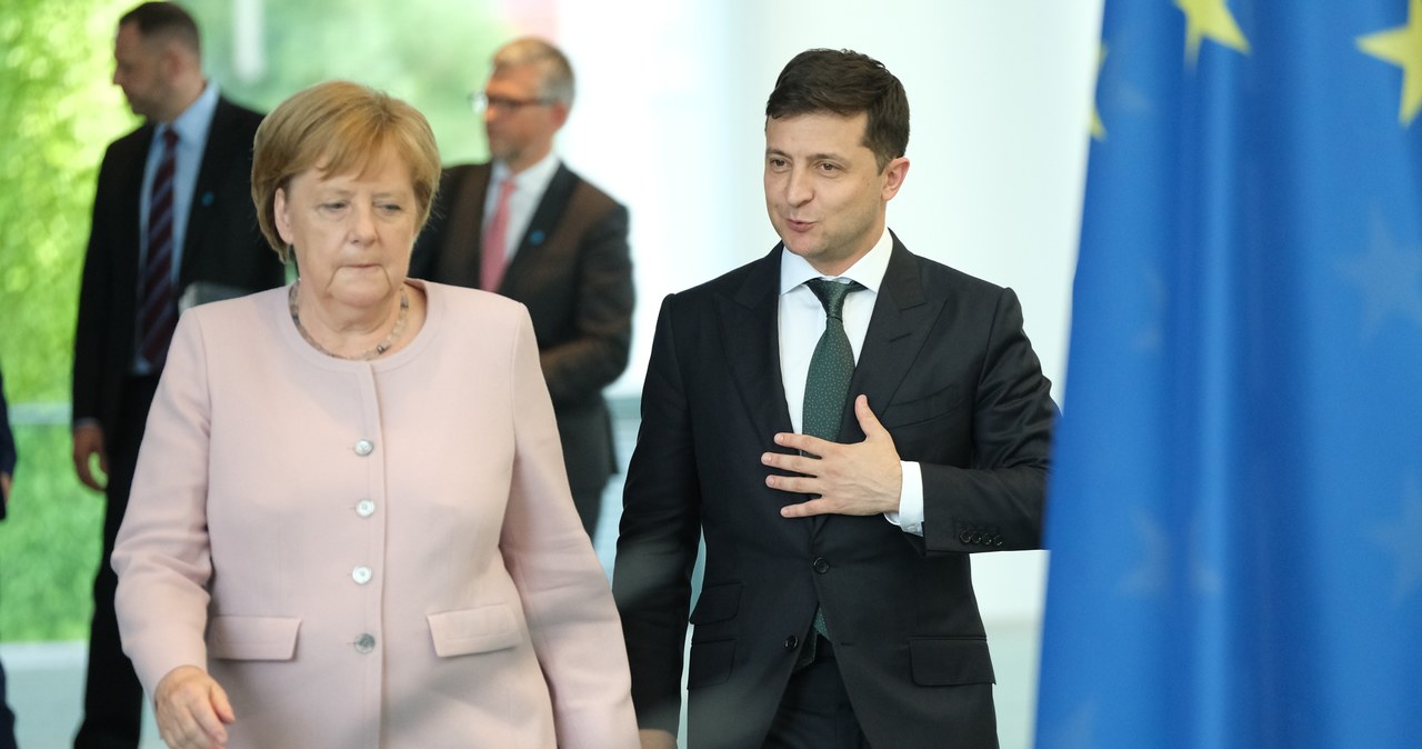Volodymyr Zelensky i Angela Merkel /Sean Gallup /Getty Images