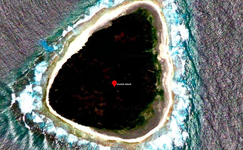 Vostok Island z bliska /Google Earth /materiały prasowe